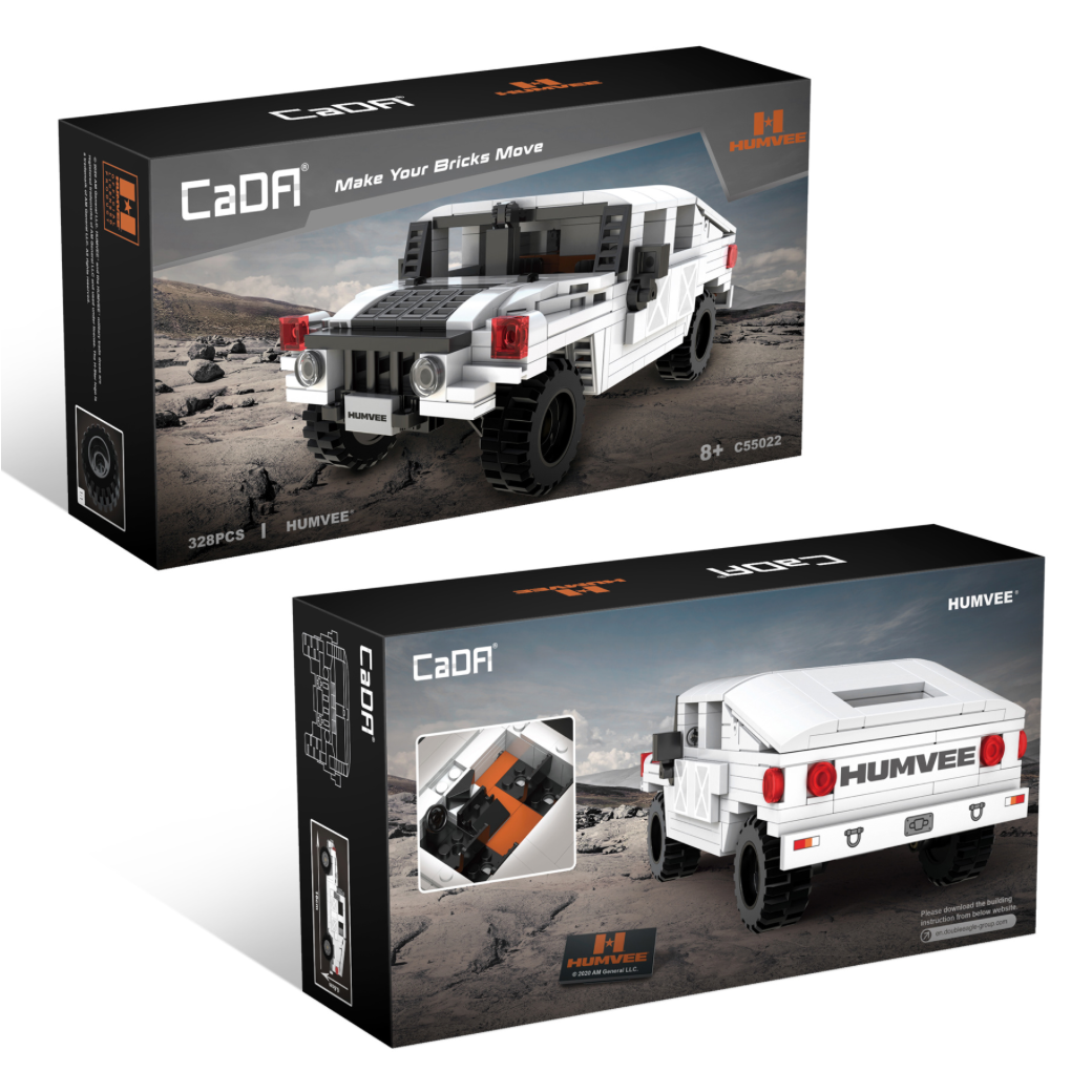 CaDA 1:24 Humvee Off-Road Truck - 328 Piece Brick Build Model Kit - Image 4