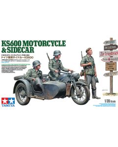 Tamiya 1/35 KS600 Motorcycle & Sidecar - 35384
