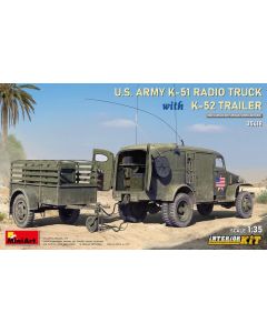 Miniart 1/35 US Army K-51 Radio Truck w/ K-52 Trailer # 35418