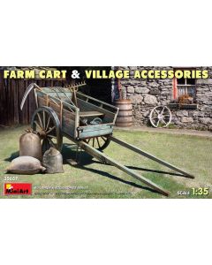 Miniart 1/35 Farm Cart & Village Accessories - 35657