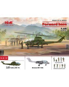 ICM Forward Base Cobra AH-1G and Bronco OV-10A w/figures - ICM48303