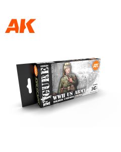 WW2 US Uniforms 3G Paint Set - AK Interactive - AK11634