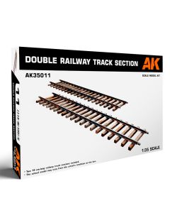 Double Railway Track Section 1/35 - AK Interactive - AK35011