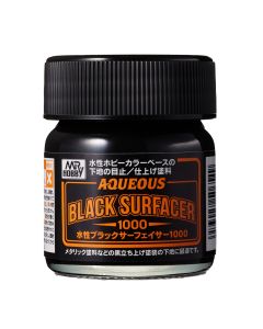 Mr Aqueous Black Surfacer 1000 (40ml) - Mr Hobby - HSF-03