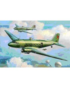 ZVEZDA Li-2 Soviet Transport Plane Scale :1:200 - 6140 Military Model Kit