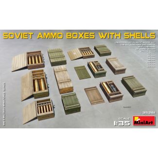 Miniart 1/35 - Soviet Ammo Boxes #35261 - Plastic Model Figures