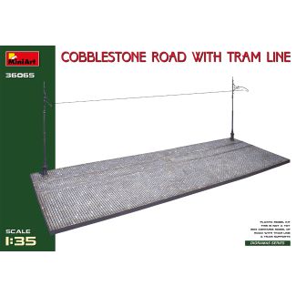 Miniart 1/35 Cobblestone Road w/ Tram Line (Injection) - 36065