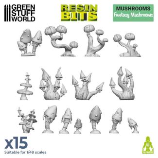 3D printed set - Fantasy Mushrooms - Green Stuff World