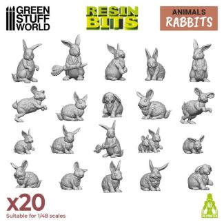 3D printed set - Rabbits - Green Stuff World