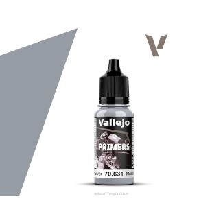 Vallejo Polyurethane Primer - 18ml - Chainmail Silver - 70.631