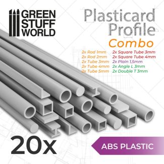 ABS Plasticard - Profile - 20x Variety Pack - Green Stuff World