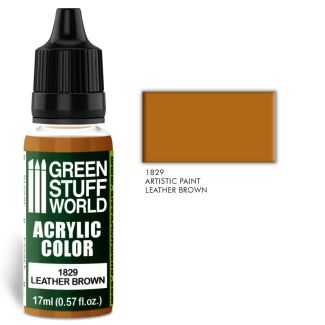 Acrylic Color LEATHER BROWN 17ml - Green Stuff World-1829