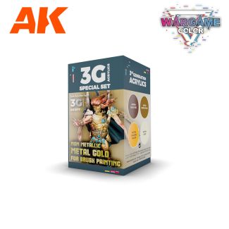 Non Metallic Metal Gold - Wargame Color Set - AK Interactive - AK1077
