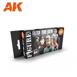 Flesh And Skin Colors 3G Paint Set - AK Interactive - AK11621