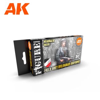 German Field Grey Uniforms 3G Paint Set - AK Interactive - AK11627