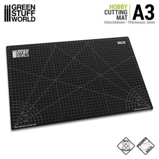 BLACK Cutting Mat A3 for modeling - Green Stuff World