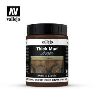 Vallejo Weathering Effects 200ml - Brown Thick Mud - 26.811