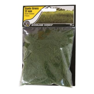 Woodland Scenics 12mm Static Grass Dark Green - FS625