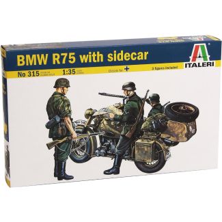 Italeri 1/35 BMW R75 Motorbike With Side Car - 315