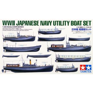 Tamiya 1/350 WWII Japanese Navy Utility Boat Set - 78026