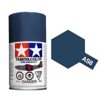 Tamiya AS-8 Navy Blue (US Navy) 100ml Spray Paint for Scale Models - 86508