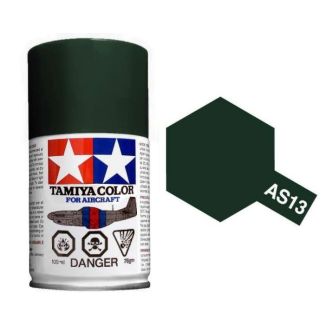 Tamiya AS-13 Green (USAF) 100ml Spray Paint for Scale Models - 86513