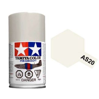 Tamiya AS-20 Insignia White (US Navy) 100ml Spray Paint for Scale Models - 86520