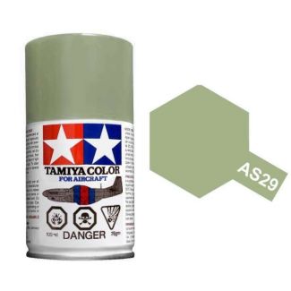 Tamiya AS-29 Grey-Green 100ml Spray Paint for Scale Models - 86529
