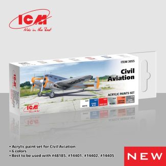 ICM Civil Aviation - Paint Set - 3055