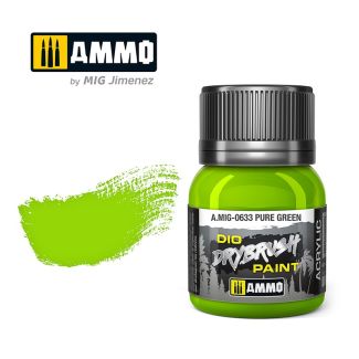 Dio Dry Brush Pure Green 40ml Ammo By Mig - MIG0633