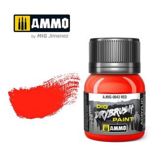 Dio Dry Brush Red 40ml Ammo By Mig - MIG0643
