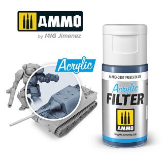 Acrylic Filter French Blue 15ml Ammo By Mig - MIG807