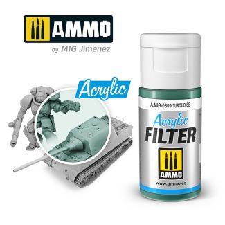 Acrylic Filter Turquoise 15ml Ammo By Mig - MIG809