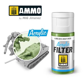 Acrylic Filter Bright Green 15ml Ammo By Mig - MIG810