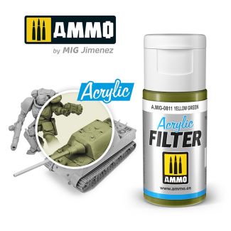 Acrylic Filter Yellow Green 15ml Ammo By Mig - MIG811