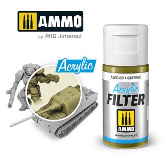 Acrylic Filter Olive Drab 15ml Ammo By Mig - MIG814