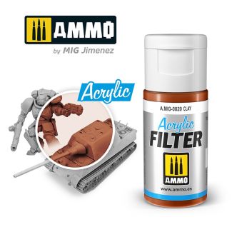 Acrylic Filter Clay 15ml Ammo By Mig - MIG820