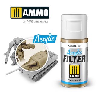 Acrylic Filter Tan 15ml Ammo By Mig - MIG824