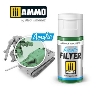 Acrylic Filter Phthalo Green 15ml Ammo By Mig - MIG826