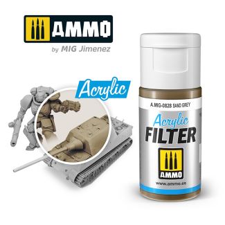 Acrylic Filter Sand Grey 15ml Ammo By Mig - MIG828