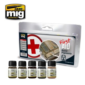 First Aid Basic Pigments Set - Ammo By Mig - MIG7448