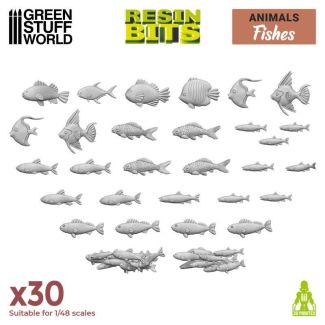 3D printed set - Fish Collection - Green Stuff World
