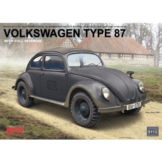 Ryefield Model 1/35 Volkswagen Type 87 Beetle W/full Interior - 5113