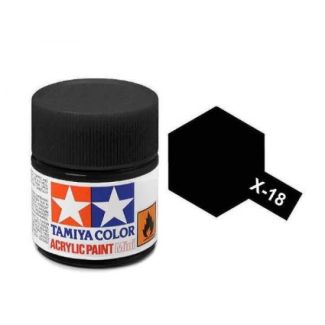 Tamiya Acrylic Mini X-18 Semi Gloss Black Paint