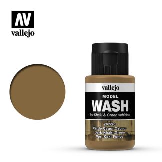 Vallejo Model Wash 35ml - Dark Khaki Green - 76.520