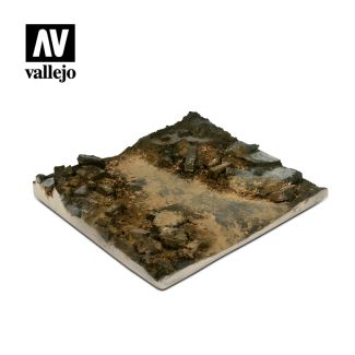 Vallejo Scenics - 14cm x 14cm Rubble Street Section - SC002