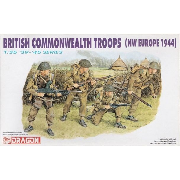 Dragon 1/35 WWII British Commonwealth Troops (NW Europe 1944) - D6055