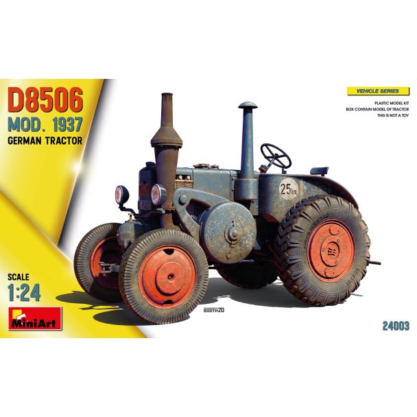 Miniart 1/24 German D8506 Mod 1937 Agricultural Tractor - 24003