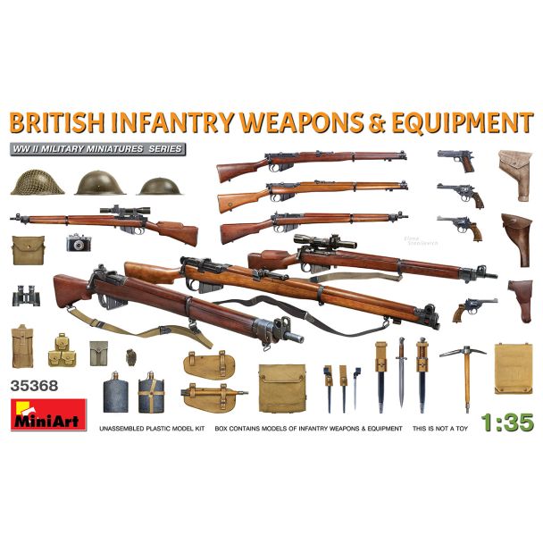 Miniart 35368 British Infantry Weapons & Equipment 1:35 Plastic Model Kit