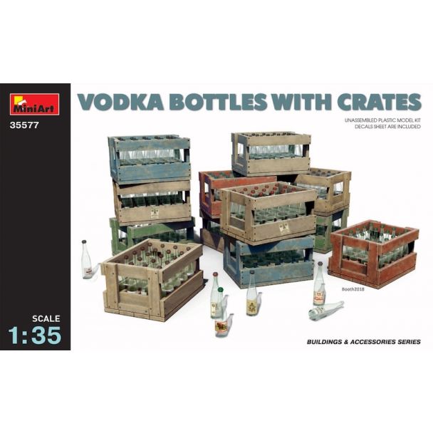 Miniart 1/35 Vodka Bottles with Crates # 35577